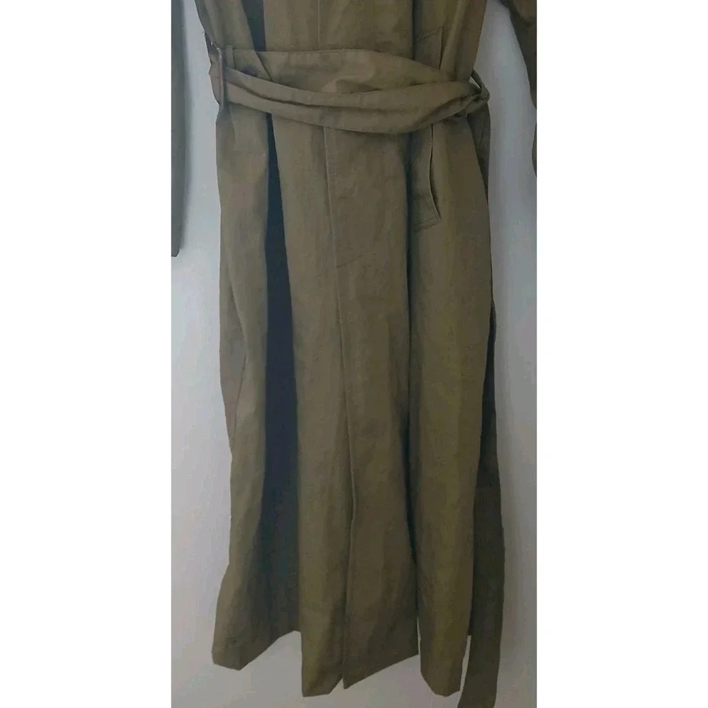 Vtg Banana Republic Safari & Travel Trench Rain Coat Size XL Nylon Belted Duster